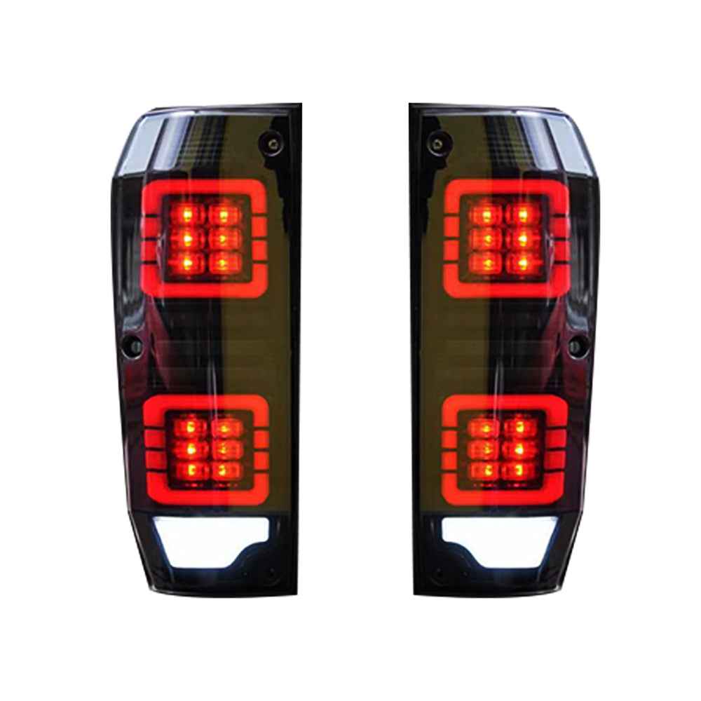 TT-ABC LED Tail Lights for 1984–2021 Toyota Land Cruiser LC76 Tail Lights Assembly (Smoked/Red) - TT-ABC