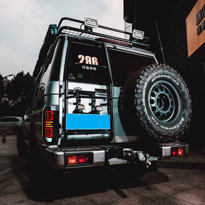 TT-ABC LED Tail Lights for 1984–2021 Toyota Land Cruiser LC76 Tail Lights Assembly (Smoked/Red) - TT-ABC