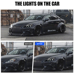 For 2006-2012 Lexus IS250 IS350 ISF LED & DRL Projector Headlights Assembly - TT-ABC