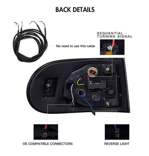 TT-ABC LED Tail Lights for 2006-2021 Toyota FJ Cruiser Tail Lights Assembly (Clear/smoke) - TT-ABC