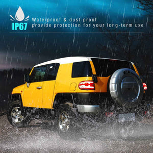 TT-ABC LED Tail Lights for 2006-2021 Toyota FJ Cruiser Tail Lights Assembly (Clear/smoke) - TT-ABC