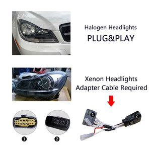 For 2007-2014 Mercedes-BENZ W204 Led Headlights Assembly(Fits Halogen Versions) - TT-ABC