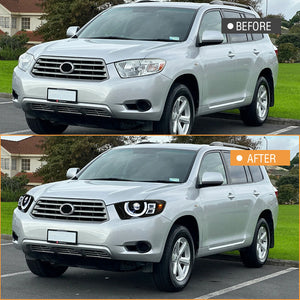 For 2008-2010 Toyota Highlander LED Headlight DRL Sequential Turn Signal - TT-ABC