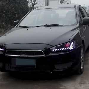 For 2008-UP Mitsubishi Lancer EVO EX LED Headlights with Start UP Animation - TT-ABC