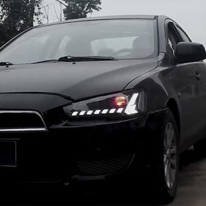 For 2008-UP Mitsubishi Lancer EVO EX LED Headlights with Start UP Animation - TT-ABC
