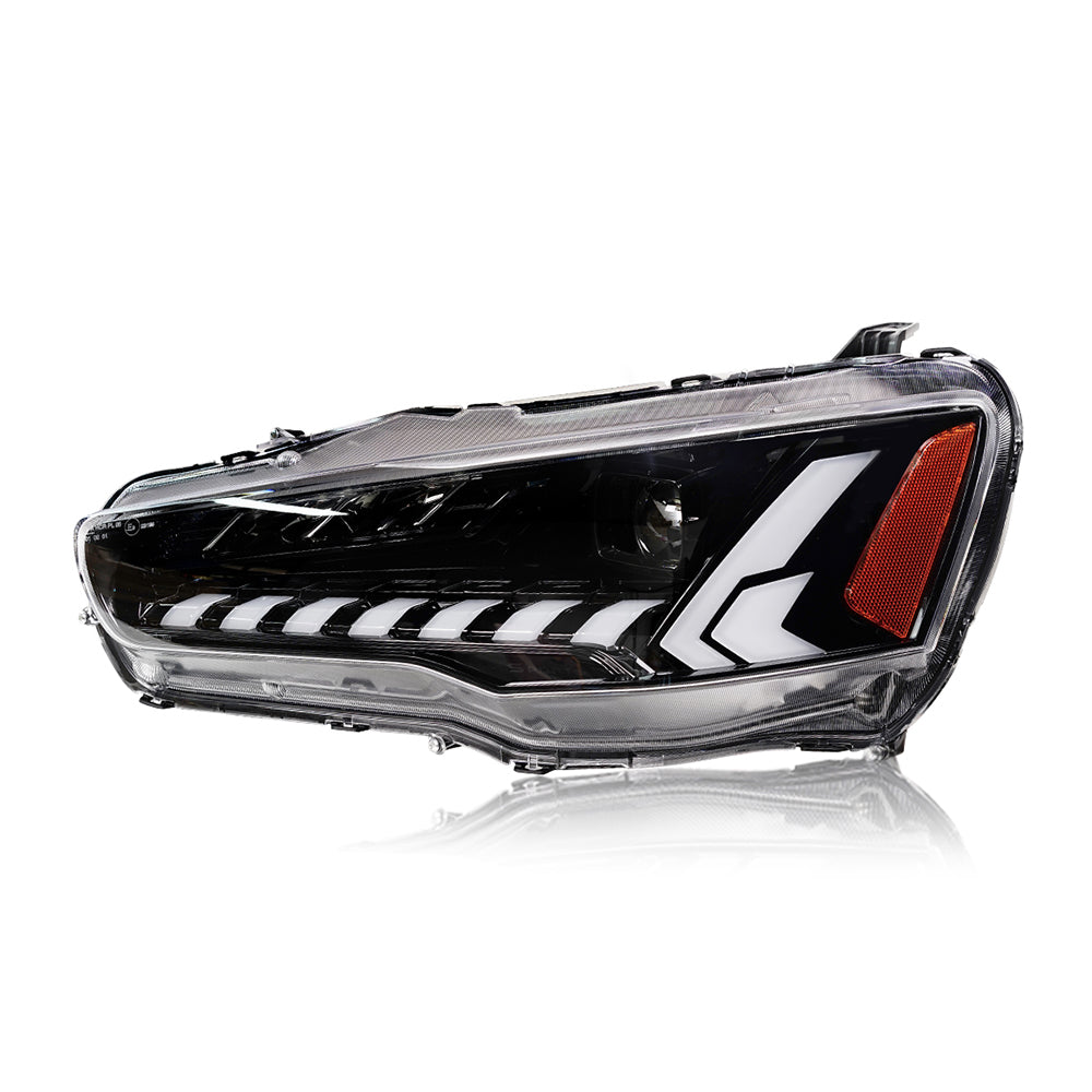 For 2008-UP Mitsubishi Lancer EVO EX LED Headlights with Start UP Animation - TT-ABC