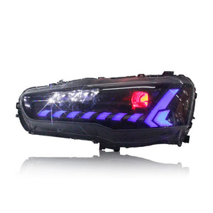 For 2008-UP Mitsubishi Lancer EVO EX LED Headlights with Start UP Animation - TT-ABC