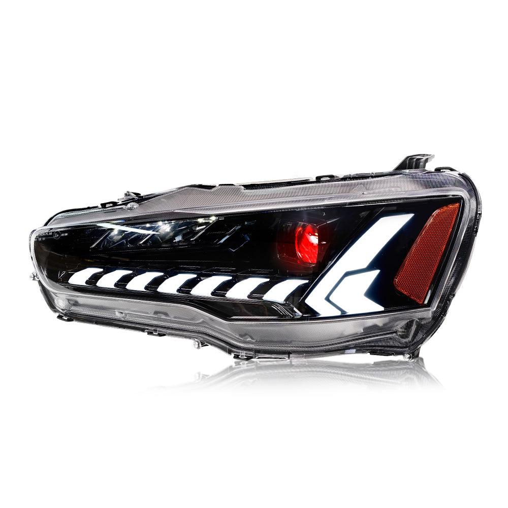 For 2008-UP Mitsubishi Lancer EVO EX LED Headlights with Start UP Animation - TT-ABC