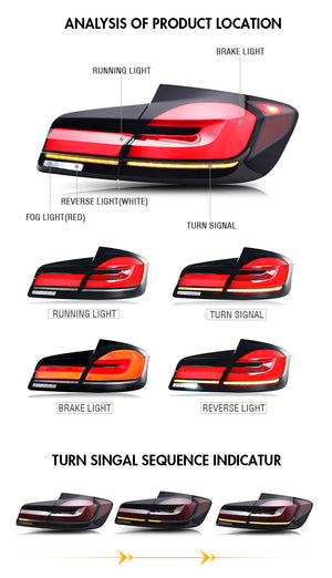 For 2011-2017 BMW 5-Series F10 F18 Led Tail Lights - TT-ABC