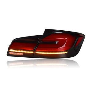 For 2011-2017 BMW 5 Series F10 F18 Led Tail Lights With Sequential Rear Lamp (Smoked/Red) - TT-ABC