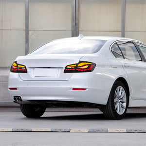 For 2011-2017 BMW 5 Series F10 F18 M5 gts Led Tail Lights (Smoked/Red) - TT-ABC