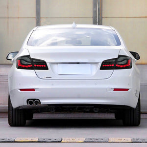 For 2011-2017 BMW 5 Series F10 F18 M5 gts Led Tail Lights (Smoked/Red) - TT-ABC