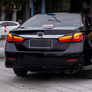 For 2012-2014 Toyota Camry Led Tail Lights with Running Lamp Brake Reverse Turn Signal - TT-ABC