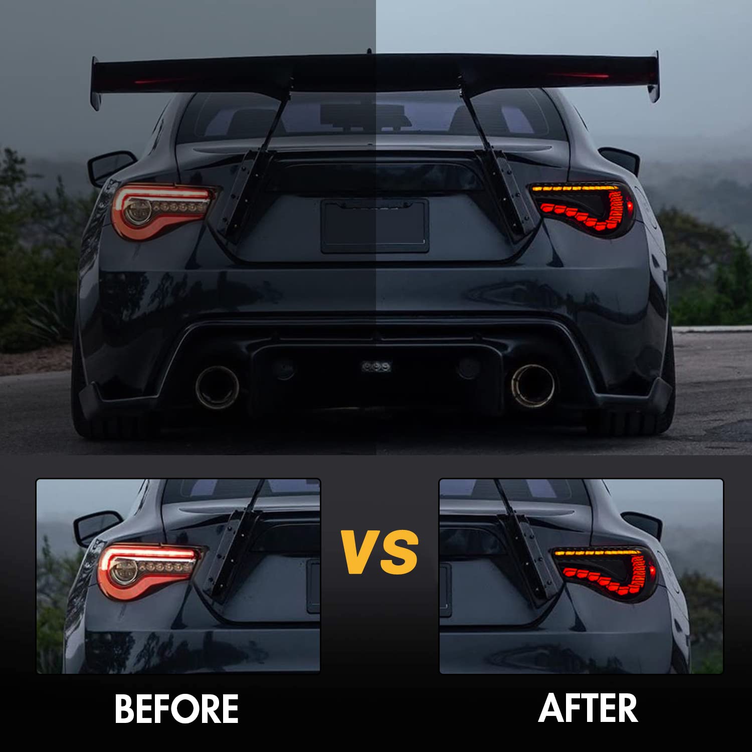 For 2012-2020 Toyota 86 Tail Lights GT86 2013-2020 Subaru BRZ Tail Light Scion Taillights Assembly(Smoke) - TT-ABC