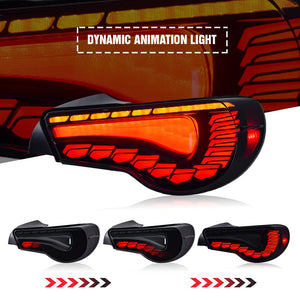 For 2012-2020 Toyota 86 Tail Lights GT86 2013-2020 Subaru BRZ Tail Light Scion Taillights Assembly(Smoke) - TT-ABC