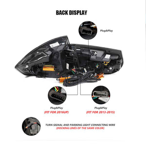 For 2013-2018 BMW 3 Series F30 F35 F80 Led Tail Lights With Start-up Animation(Smoked/Red) - TT-ABC