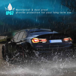 For 2013-2018 BMW 3 Series F30 F35 F80 Led Tail Lights With Start-up Animation(Smoked/Red) - TT-ABC