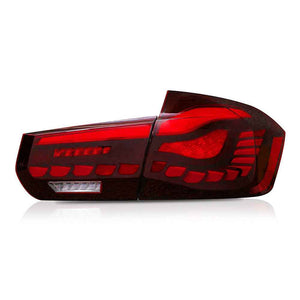 For 2013-2018 BMW 3 Series F30 F35 F80 Led Tail Lights With Start-up Animation(Smoked/Red) - TT-ABC