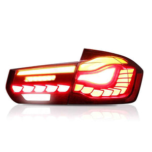For 2013-2018 BMW 3 Series F30 F35 F80 Led Tail Lights With Start-up Animation(Smoked/Red) - TT-ABC