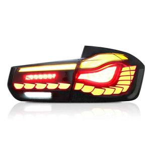 For 2013-2018 BMW 3 Series F30 F35 F80 Led Tail Lights With Start-up Animation(Smoked/Red) - TT-ABC