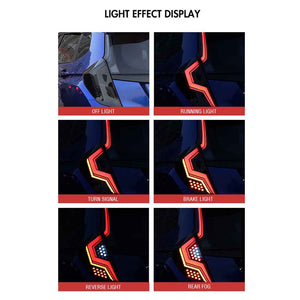 For 2014-2018 Honda Jazz Led Smoked Tail Lights With Start-up Animation Continuous Indicator Assembly - TT-ABC