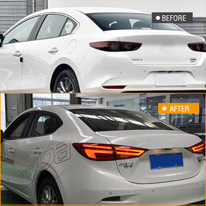 For 2014-2018 Mazda 3 Axela Led Tail Lights,Start Animation Continuous Indicator lights rear Lights Assembly - TT-ABC