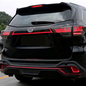 For 2014-2019 Toyota Highlander Led Tail Lights (Smoked/Red) - TT-ABC