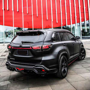 For 2014-2019 Toyota Highlander Led Tail Lights (Smoked/Red) - TT-ABC