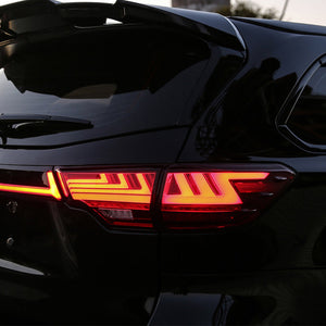 For 2014-2019 Toyota Highlander Led Tail Lights (Smoked/Red) - TT-ABC