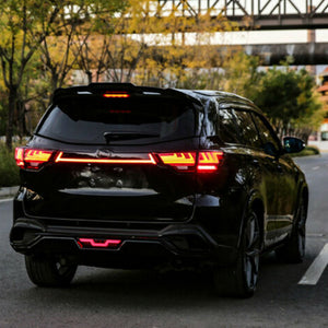 For 2014-2019 Toyota Highlander Led Tail Lights (Smoked/Red) - TT-ABC