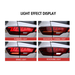For 2014-2019 Toyota Highlander Led Tail Lights (Smoked/Red) - TT-ABC