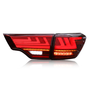 For 2014-2019 Toyota Highlander Led Tail Lights (Smoked/Red) - TT-ABC