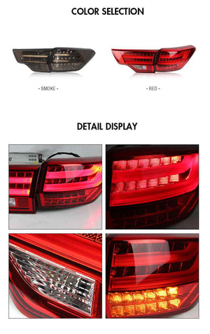 For 2014-2019 Toyota Highlander Led Tail lights Assembly, Start-Up Animation Rear lights (Smoked/Red) - TT-ABC