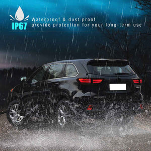 For 2014-2019 Toyota Highlander Led Tail lights Assembly, Start-Up Animation Rear lights (Smoked/Red) - TT-ABC