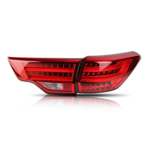 For 2014-2019 Toyota Highlander Led Tail lights Assembly, Start-Up Animation Rear lights (Smoked/Red) - TT-ABC
