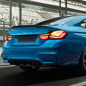 For 2014-2020 BMW F32 F33 F82 F83 M4 4 Series Led Tail Lights - Dragon Scale Tail Lights (Smoked/Red) - TT-ABC