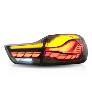 For 2014-2020 BMW F32 F33 F82 F83 M4 4 Series Led Tail Lights - Dragon Scale Tail Lights (Smoked/Red) - TT-ABC