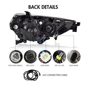 For 2014-2022 Toyota 4Runner Led Headlights (White/Devil Eyes) - TT-ABC