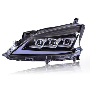 For 2012-2015 Nissan sylphy Led headlight assembly with LED daytime running lights (a touch of blue running steering) - TT-ABC