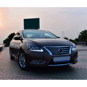 For 2012-2015 Nissan sylphy Led headlight assembly with LED daytime running lights (a touch of blue running steering) - TT-ABC