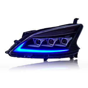 For 2012-2015 Nissan sylphy Led headlight assembly with LED daytime running lights (a touch of blue running steering) - TT-ABC