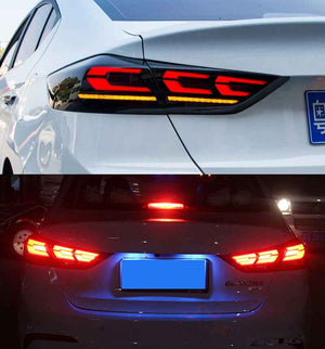 TT-ABC Smoked/Red LED Tail Lights for 2015-2018 Hyundai Elantra - TT-ABC