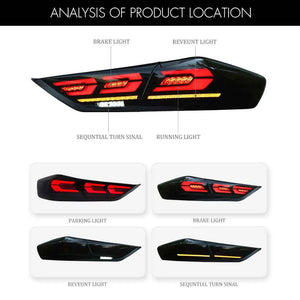 TT-ABC Smoked/Red LED Tail Lights for 2015-2018 Hyundai Elantra - TT-ABC