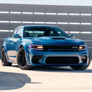 For 2015-2020 Dodge Charger RGB Led Headlights Assembly With Sequential Turn Signals Projector Dynamic Animation - TT-ABC