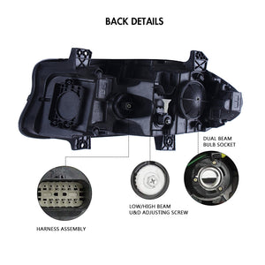 For 2015-2020 Dodge Charger RGB Led Headlights Assembly With Sequential Turn Signals Projector Dynamic Animation - TT-ABC