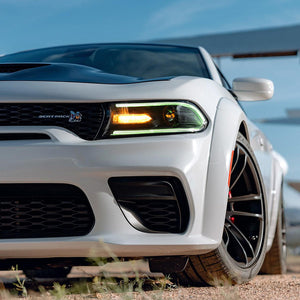 For 2015-2020 Dodge Charger RGB Led Headlights Assembly With Sequential Turn Signals Projector Dynamic Animation - TT-ABC