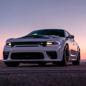 For 2015-2020 Dodge Charger RGB Led Headlights Assembly With Sequential Turn Signals Projector Dynamic Animation - TT-ABC