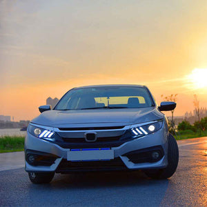 For 2016-2020 Honda Civic 10th Gen Led headlight(Mustang design) - TT-ABC