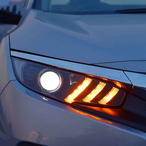 For 2016-2020 Honda Civic 10th Gen Led headlight(Mustang design) - TT-ABC