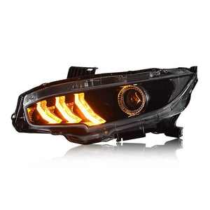 For 2016-2020 Honda Civic 10th Gen Led headlight(Mustang design) - TT-ABC